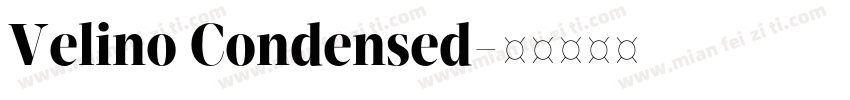 Velino Condensed字体转换